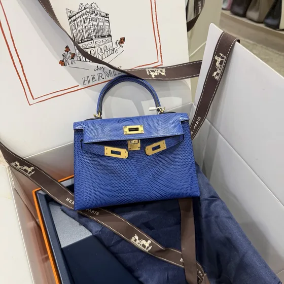 Hermes Kelly Gul Tophåndtag