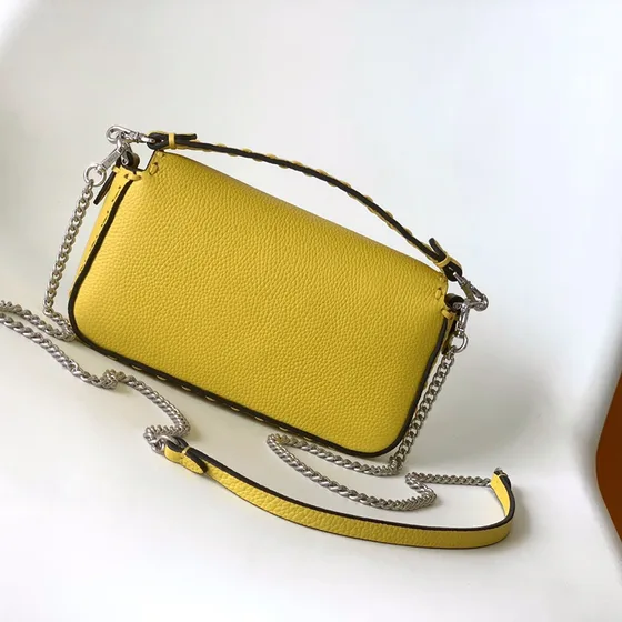 Fendi Baguette Yellow Shoulder Bag