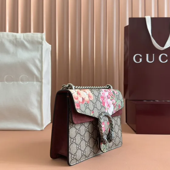 Gucci Dionysus Gg Blooms Shoulder Bag Beige Pink Shoulder Bag