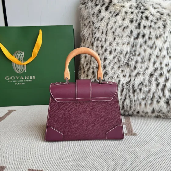 Goyard Sa gon Pm Burgundy Top Handle