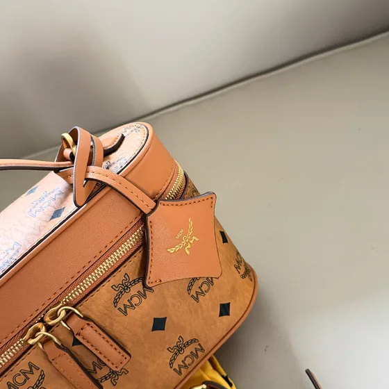 MCM Rockstar Vanity Case Cognac Top Handle