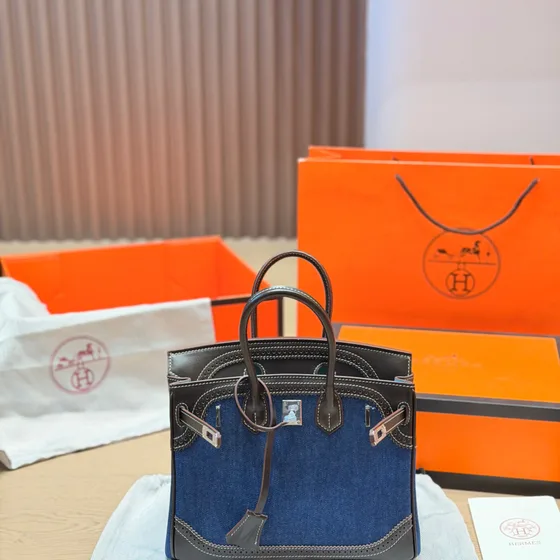 Hermes Birkin Blue Top Handle