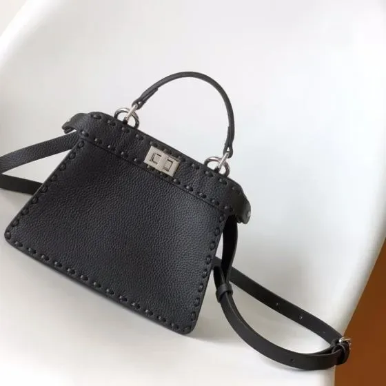 Fendi Peekaboo Iseeu Small Selleria Black Top Handle