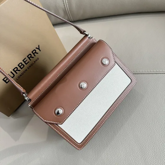 Burberry Horseferry Print Borsa a tracolla Marrone/Bianco Crossbody