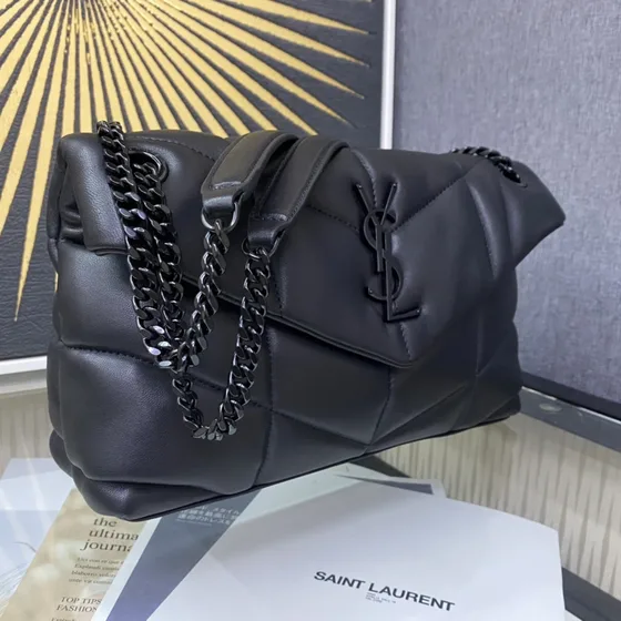 YSL Loulou Puffer Black Shoulder Bag