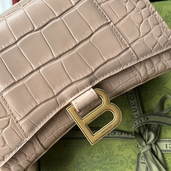Balenciaga Long Wallet With Bamboo Nude Pink Wallet