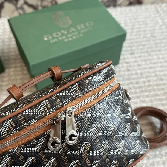 Goyard Muse Vanity Case Black/Tan Crossbody