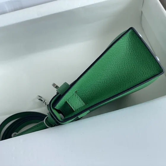Hermes Mini Kelly 20 Vert Vertigo (Groen) 20cm Bovenhandgreep