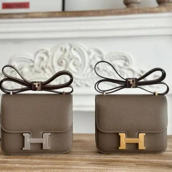Hermes Constance Etoupe Grey Crossbody
