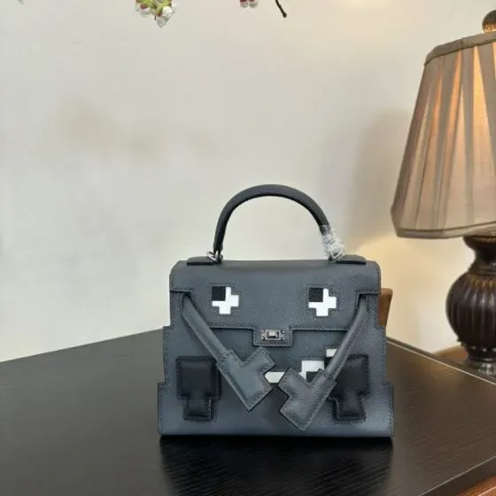 Hermes Kelly Doll Picto Gray Top Handle