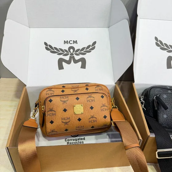 MCM Aren Crossbody Cognac/Sort Crossbody