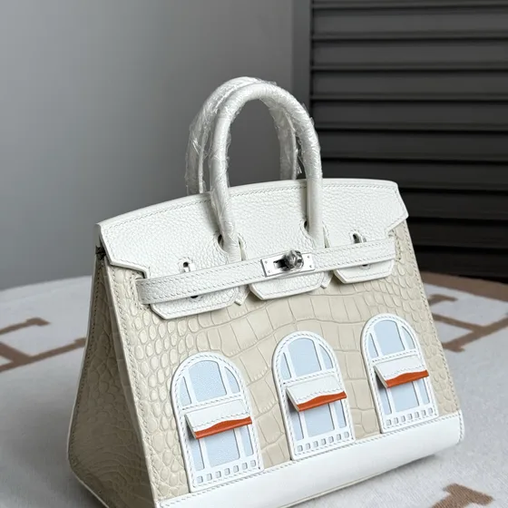 Hermes Birkin Faubourg Sellier Off-Putih Top Handle
