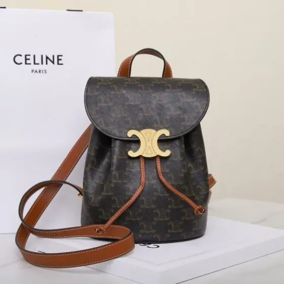Celine Triomphe Mini Backpack Brown Backpack