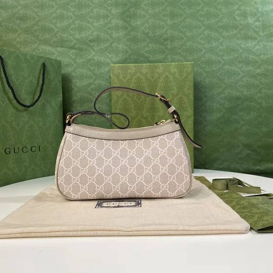 Gucci Ophidia Gg Small Håndtaske Beige Skuldertaske