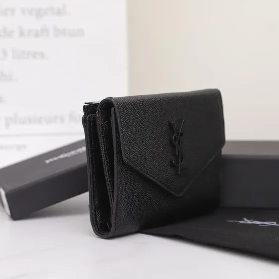 YSL Cassandre Matelassé Envelope Tegnebog Sort Tegnebog