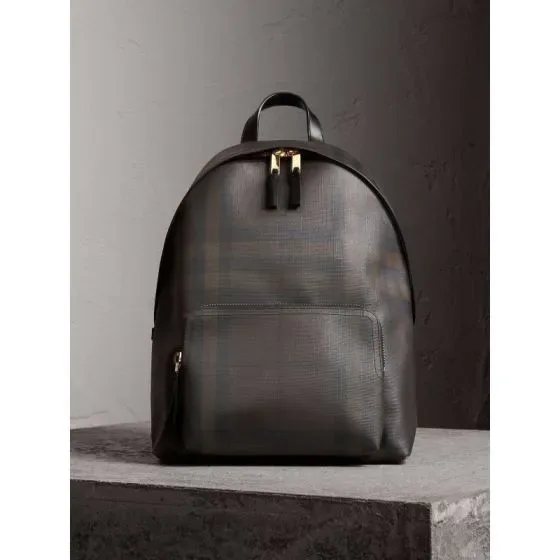 Burberry London Check Backpack Charcoal Black Backpack