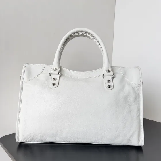 Balenciaga City White Top Handle