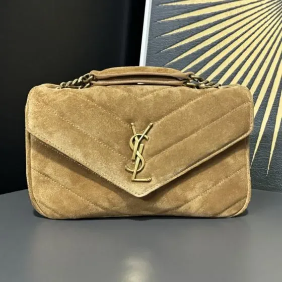 YSL Cassandre Envelope Chain Bag Beige Crossbody