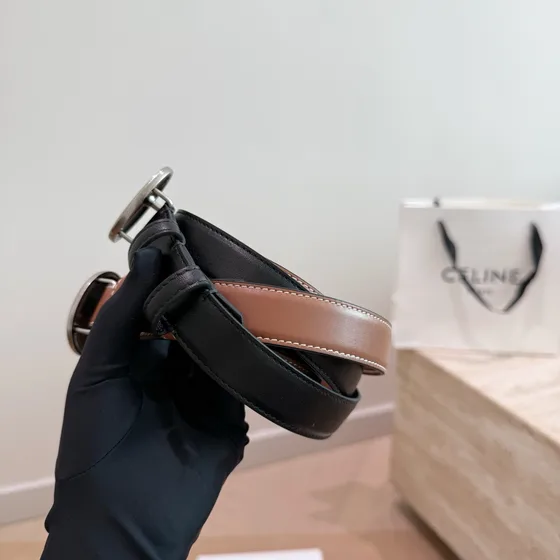 Celine Triomphe Belt Siyah Belt