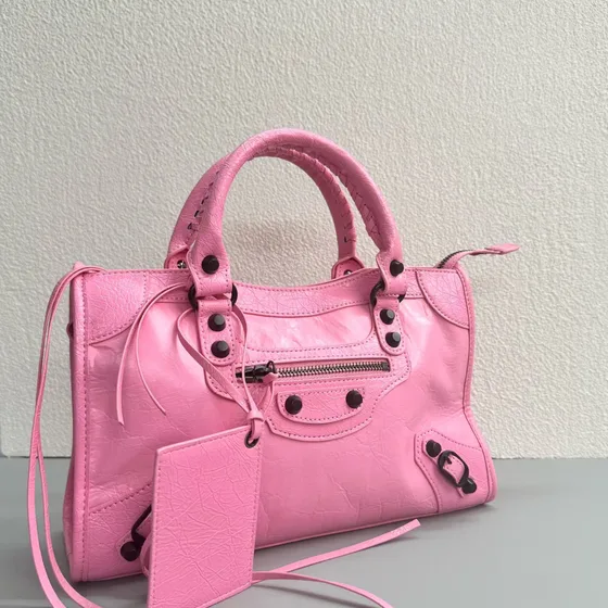 Balenciaga Le Cagole Mini City Top Handle Bag Pink Top Handle