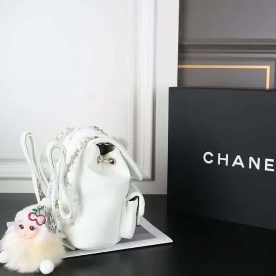 Chanel Duma Backpack White Backpack