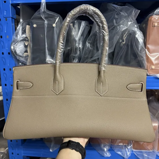 Hermes Shoulder Birkin Etoupe Top Handle