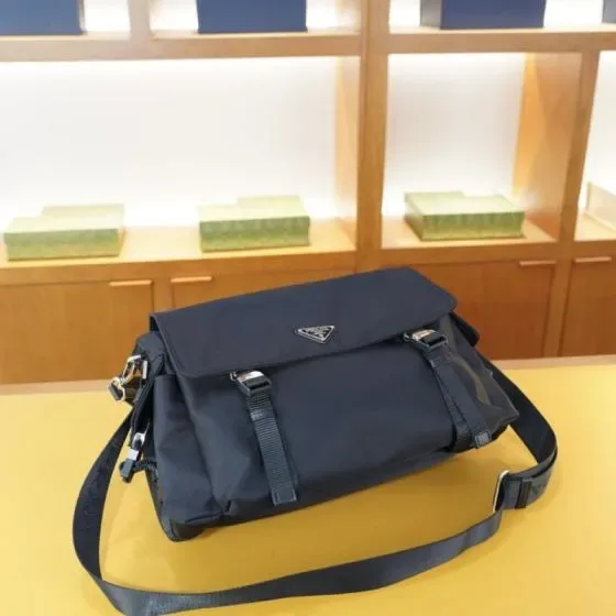Prada Re-Nylon Medium Shoulder Bag Black Crossbody