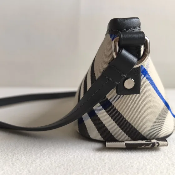 Burberry Check Mini Crossbody Bag بيج/أسود/أزرق Crossbody