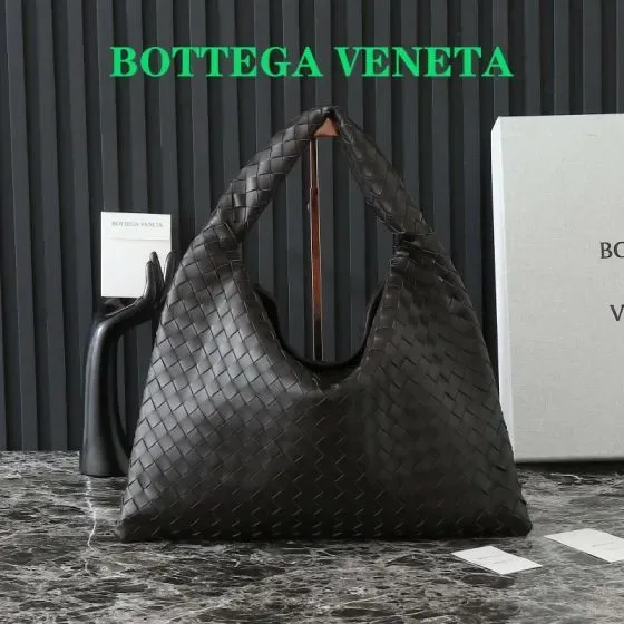 Bottega Veneta Shoulder Bag With Intrecciato Dark Brown Hobo