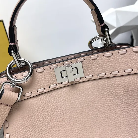 Fendi Peekaboo Iseeu Petite Selleria Light Pink Top Handle
