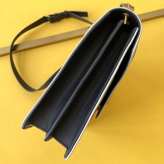 YSL Gaby Envelope Bolso cruzado Negro And Blanco Crossbody