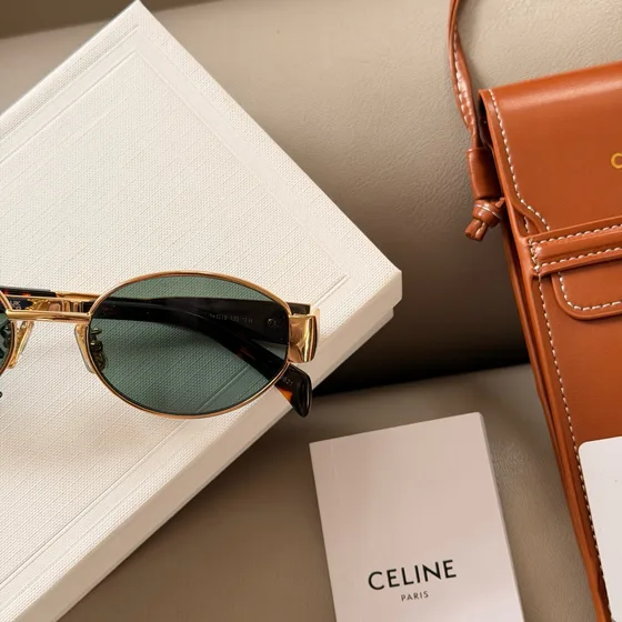 Celine Phone Pouch With Strap Tan Crossbody