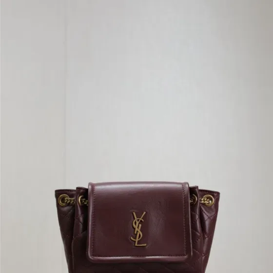 YSL Nolita Mini Burgundy Shoulder Bag