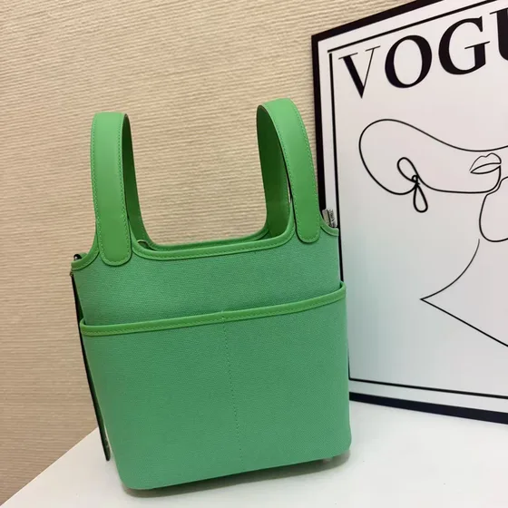 Hermes Cargo Picotin Lock Green Top Handle