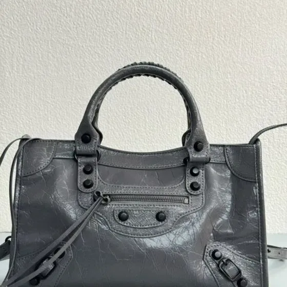Balenciaga Le City Small Top Handle Bag Grey Top Handle