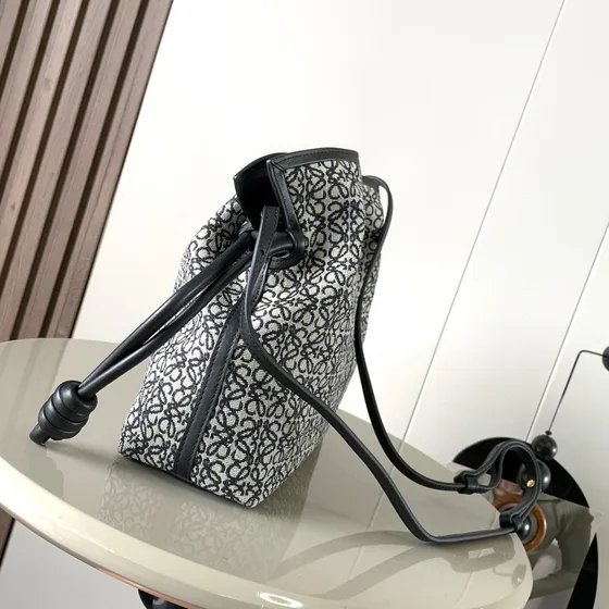 Loewe Flamenco Clutch Gray Black Clutch
