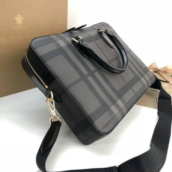 Burberry Aktentasche Schwarz Check business