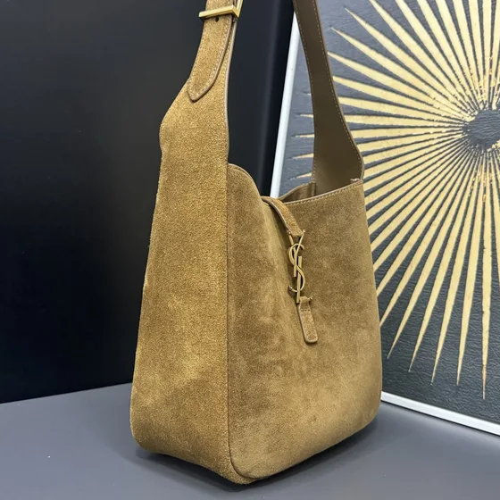 YSL Le 5 À 7 Hobo Bag Caramel Kulit suede Hobo