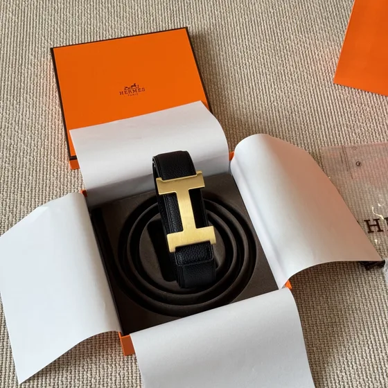 Hermes Constance Reversible Belt Black Belt Bag