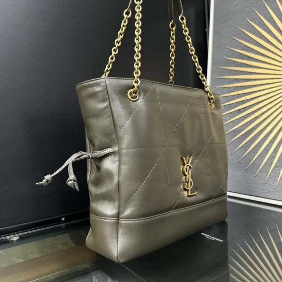 YSL Jamie Shopping Tote สีเทา 29cm Tote Bag
