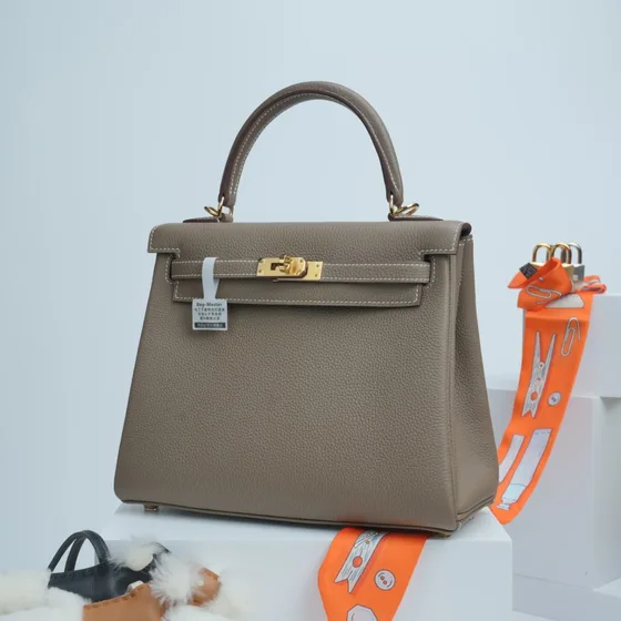Hermes Kelly Etoupe Top Handle