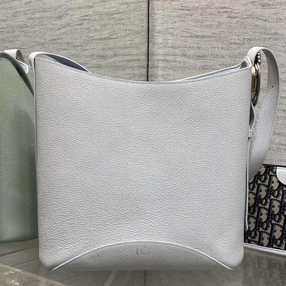 Dior C Est Dior Medium Bucket Bag White Shoulder Bag