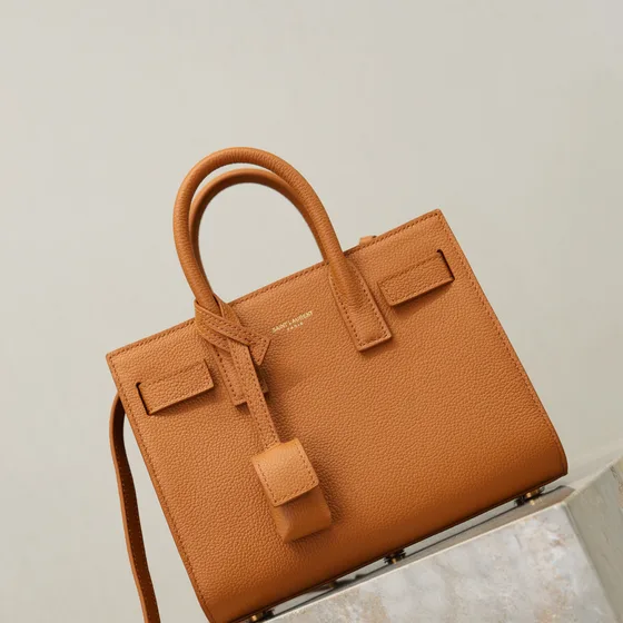 YSL Sac De Jour Nano Camel Top Handle