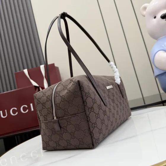 Gucci Gg Kanvas Medium Tote Bag Coklat Shoulder Bag