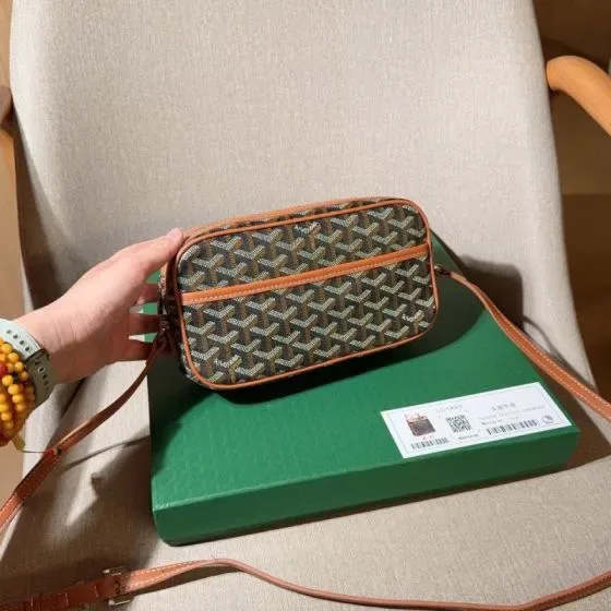 Goyard Cap-Vert Pm Bag Brown Crossbody