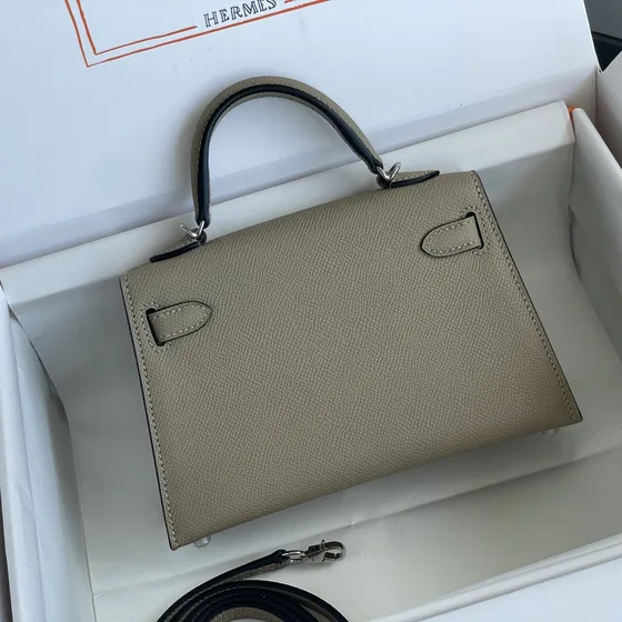 Hermes Mini Kelly Ii Gris Asphalte Top Handle