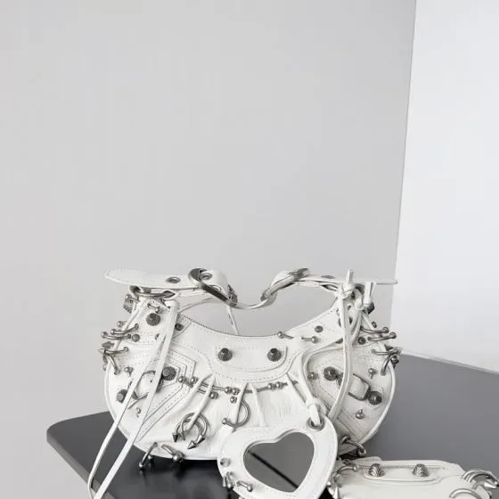 Balenciaga Le Cagole Shoulder Bag White Shoulder Bag