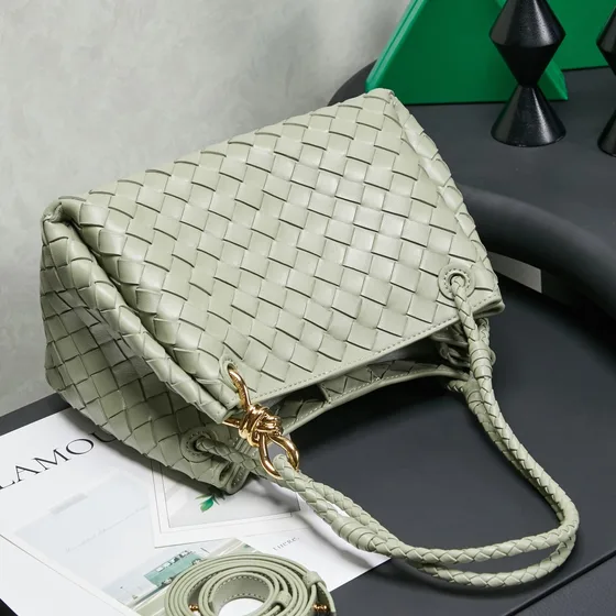 Bottega Veneta Andiamo Light Sage Shoulder Bag