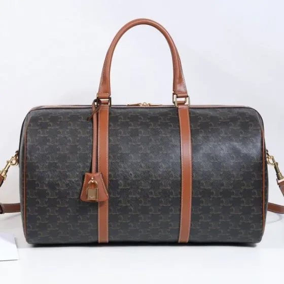 Celine Triomphe Boston Bag Brown Shoulder Bag