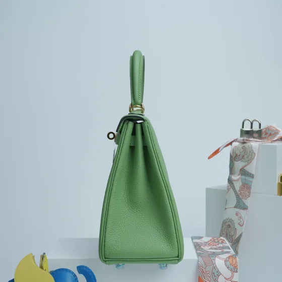 Hermes Kelly Light Yeşil Üst sap